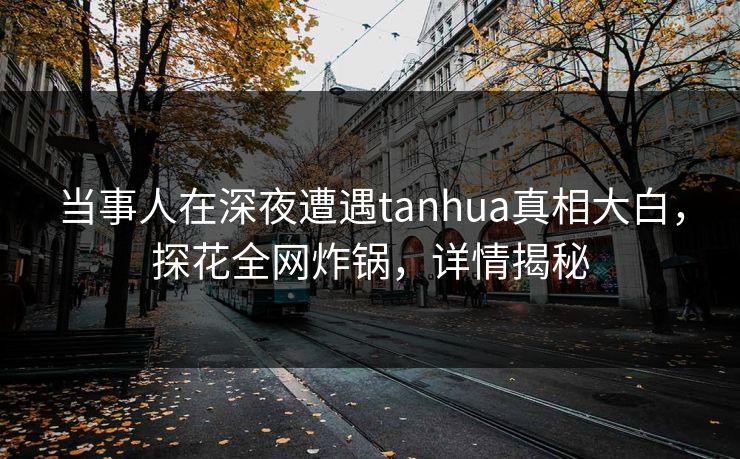 当事人在深夜遭遇tanhua真相大白，探花全网炸锅，详情揭秘